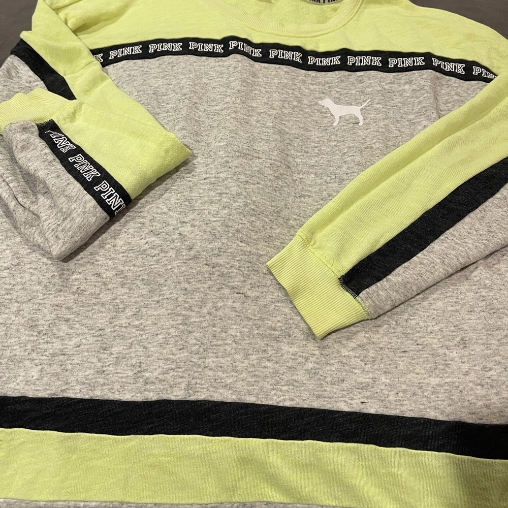 Pink lime green sweatshirt